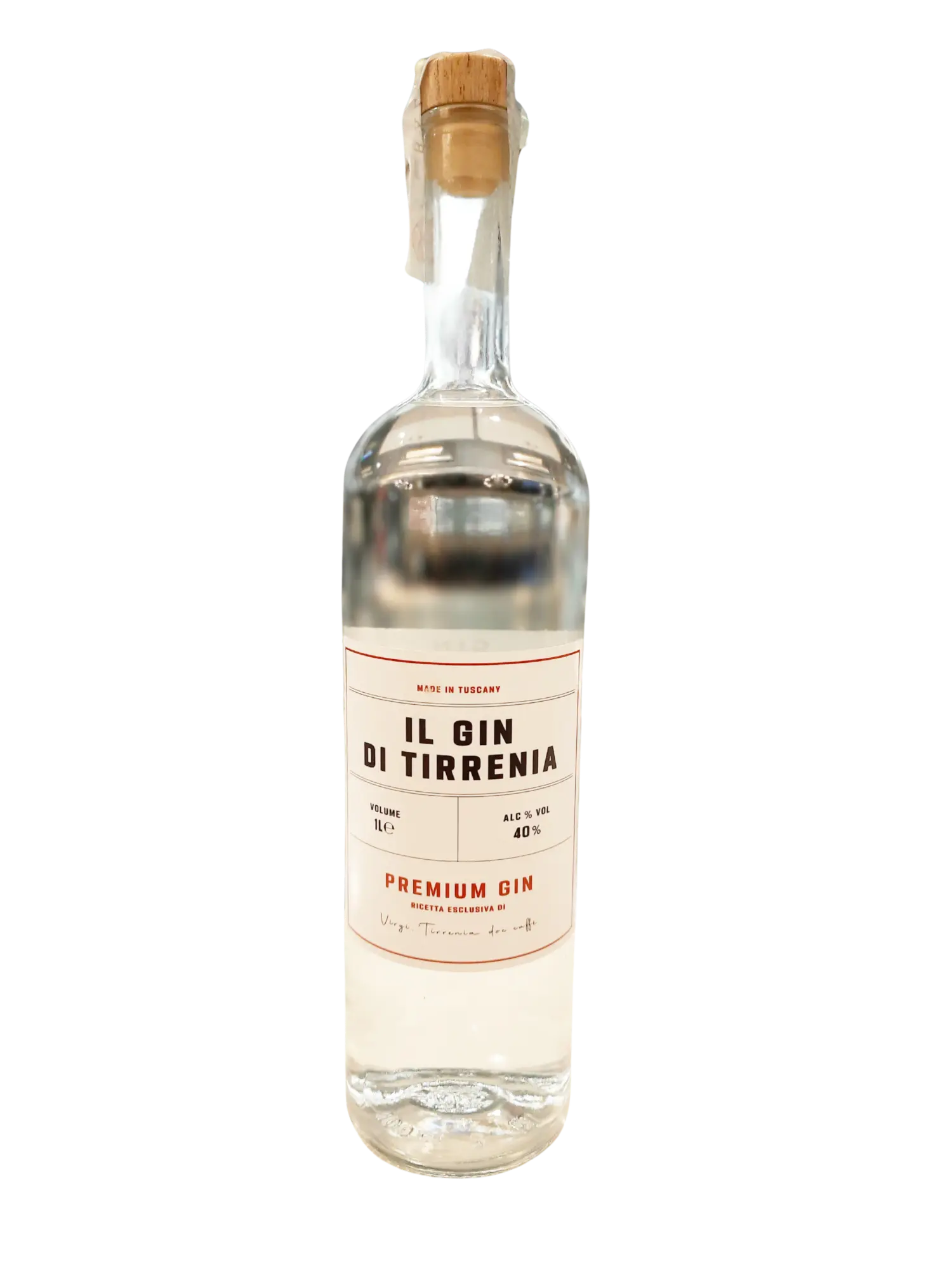 Il Gin di Tirrenia® - Premium Gin Artigianale Toscano 1lt 40% - Bottiglia Mixology